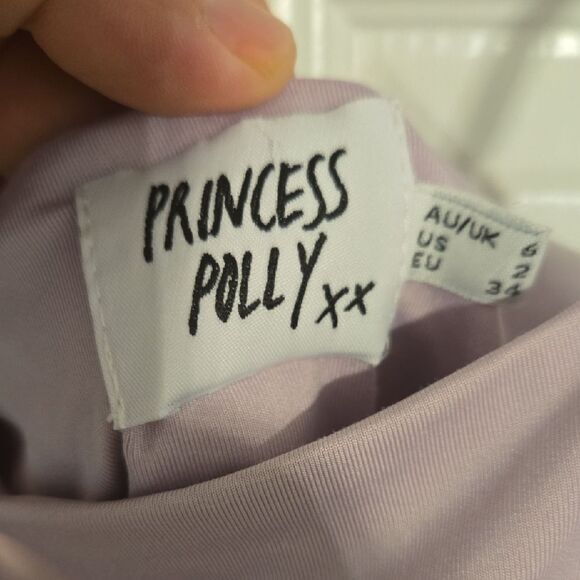 Princess Polly Purple Asymmetrical Crop Tank Top - Picture 2 of 4